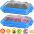 2-Piece Set K05-dark Airtight Food Storage Containers Avocado Saver, Onion Keeper, Silicone Kitchen Organizers