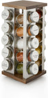 Kamenstein 20 Jar Vintage Spice Rack with Spices Included, Revolving Countertop Spice