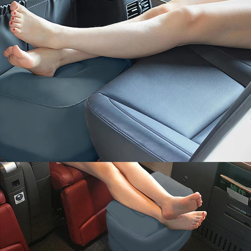 Miruchertter Inflatable Foot Rest Inflatable Travel Foot Rest Pillow Car Seat Footrest for Long Trips Inflatable Stool