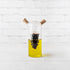 2-In-1 Pack 1 Twine Oil and Vinegar Cruet Bottle with Cork Stoppers, Olive Oil and Balsamic Vinegar Dispenser, Hand