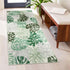 Wonnitar Monstera Leaf Bathroom Runner Rug, 2x4.3 Washable Non-Slip Soft Carpet for Bedroom Entry Kitchen