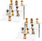 Acrylic Riser Shelf 4 Tier Clear Display Stand for Collectibles, Cupcakes, Perfumes, 9 x 8.3 x 6.8 in (Small, 2 Pack)