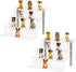 Acrylic Riser Shelf 4 Tier Clear Display Stand for Collectibles, Cupcakes, Perfumes, 9 x 8.3 x 6.8 in (Small, 2 Pack)