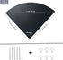 SISHHOME 8 Inch Set 2,for 90 Floating Corner Shelf Black of Degree Room Corner Wall Mounted Storage Display Shelves