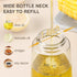 Vucchini Oil Dispenser Bottle Set - 10 oz Olive Oil Dispenser for Kitchen Cooking, Leakproof Glass Cruet