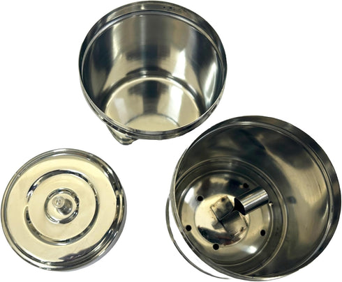 South Indian Coffee Maker - 5-6 Cup Decoction Brewer Dripper, Stainless Steel Filter, 300ml