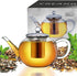 Creano Glass Teapot 54oz (1600ml) with Integrated Stainless Steel Infuser and Glass Lid for Loose Teas