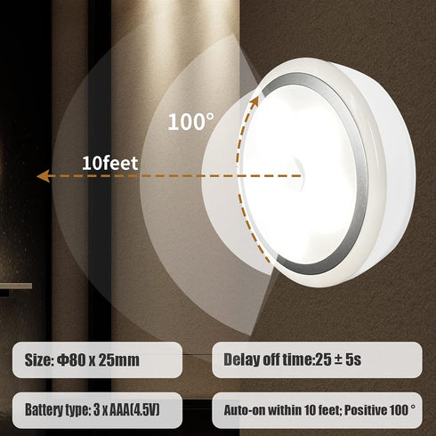 WELLAND White Floating Shelf with Motion Sensor Light, Wall Mounted Storage Shelf, Floating Nightstand for Bedroom