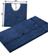 Luxury Blue Bathroom Rugs - 2-Piece Set, Soft Plush Anti-Slip Bath Rug + U-Shaped Toilet Mat, Blue