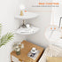 12 Set 2 Homode Corner Wall Shelf, in Wide Rounded Corner Shelf Floating, of Wooden Hanging Corner Shelves with Wire
