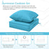 Set 22 24 5 Set Outdoor Patio Chair Cushions L X W X H Waterproof & Fade Resistant Deep Seat and Back Cushions
