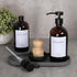Ronasip Set 5 Set 16 Oz of Kitchen Soap Dispenser Glass Hand Dish Soap Dispenser with Stainless Steel Pump, Cement