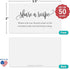321Done Request a Recipe Card, Made in USA - 3.5x2 White, Modern Script - Little Share a Recipe Insert Card for Bridal Shower Game, Keepsake, Heavy Cardstock, Matching Recipe Cards - Set of 50