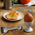 vibedor Set 2 4 4 Egg Cups and Egg Cracker for Soft Boiled Eggs, Stainless Steel Egg Cutter, Stainless Stain Spoons