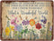 Dragonfly What A Wonderful World Flowers - Funny Metal Tin Sign Wall Decor, Retro Tin Sign Vase Flowers Poster