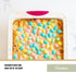 Trudeau 8x8in Confetti Silicone Cake Pan - Nonstick, BPA Free, Oven Safe to 428°F, Dishwasher Safe