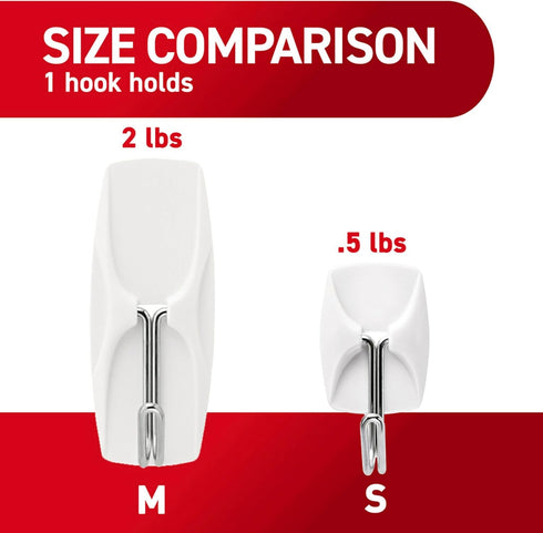 Command Small Wire Toggle Hooks, 4 Wall Hooks & 5 Command Strips, Damage-Free Hanging, Holds up to 0.5 lb