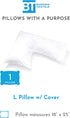 L-Shaped Support Pillow - Soft White Cover for Neck and Shoulder Relief