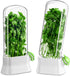 Baderke 2 Pieces Herb Saver for Refrigerator Herb Keeper Herb Storage Containers