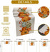 LooPoP 36 Inches Autumn Maple Leaves Harvest Pumpkin Table Runners Long Washable Thanksgiving Table Runner for Round
