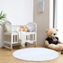 duduta White Fluffy Round Rug - 4x4 ft Shag Fuzzy Plush Circle Throw Rug for Nursery Bedroom Living Room Decor
