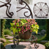 2 Pack 12" Plant Stands, Heavy Duty Rustproof Metal Plant Holders for Indoor and Outdoor Use, Wrought Iron Round Flower