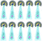 JKJF 20 Pcs Peacock Candy Boxes, Triangle Shape Party Supplies for Wedding, Kids Birthday Decorations