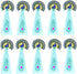 JKJF 20 Pcs Peacock Candy Boxes, Triangle Shape Party Supplies for Wedding, Kids Birthday Decorations