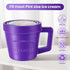 FIYEMNI 16oz 3D Ice Cream Pint Holder, with Antifreeze Handle & Spoon Slot, Ice Cream Pint Insulated Sleeve Containers