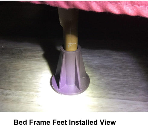 Home's Place Steel Stem Bed Frame Feet to Replace Wheels, Set of 6 Replacement Feet for Sturdy Bed and Floor Protection