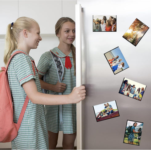 Black Magnetic Picture Frame 4X6 for Refrigerator, 30 Pack Black Photo Magnets Sleeves