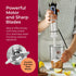 Mueller Immersion Blender Handheld - 8 Speed Electric Stainless Steel Hand Blender, 3 in 1 Emulsion Stick Blender for
