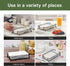 Countertop Black Guest Towel Holder Tray for Bathroom Disposable Paper Hand Towel Holder, Rectangle Napkin Organizer