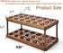 Wooden Double Layer Egg Holder, 36 Capacity Farmhouse Kitchen 2 Tier Fresh Egg Storage Rack for Countertop