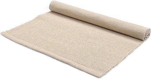 Montessori Materials Children Playing Mat - Pure Cotton Working Rug for Toddlers (17"×27", Beige)