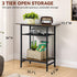 Tedheve 3-Tier Side Table for Living Room, Narrow End Table for Small Spaces with Wide Storage Tabletop,Rustic Brown