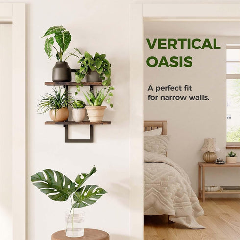 Bamworld Wall Planters for Indoor Plants Window Plant Shelves Vertical Plant Holder Wall Decor Plant Stand Indoor