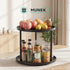 MUNEK 9" Organizer,2 Lazy Susan Tier Rotating Spice Rack Organization,Metal Lazy Susan for Table Top,Pantry, Bathroom