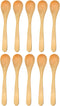 BambooMN Mini Salt Spoons, Tiny Wooden Spoons for Spices, 100pcs Carbonized Brown 3.5"