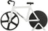 TOUR de PIZZA Bicycle Pizza Cutter - Dual Non-Stick Stainless Steel Cutting Wheels - Dishwasher Safe with Display Stand