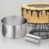 6-12 Inch Adjustable Stainless Steel Cake Mold Ring - Mousse Baking Mould with Collars and Clear Strips