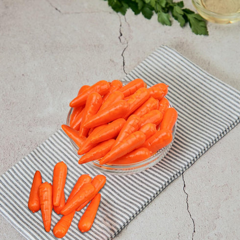 30pcs Woration Artificial Mini Carrots Lifelike Fake Carrot for Decoration Easter Artificial Simulation Vegetable Home