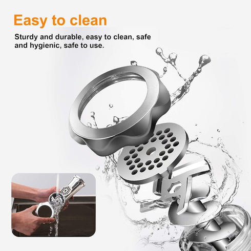 10 PCS Meat Grinder Blades, Stainless Steel Parts for Size 5 Stand Mixer and Meat Grinder Accessories