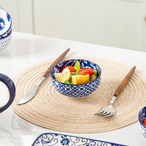 Set 4 Oz Set 3.5 Inch Set 6 Ceramic Dipping Bowls - Mini Dessert Bowls - Small Porcelain Bowls for Side Dishes, Snack