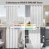 River Dream No Hook Hotel Cloth Shower Curtain - Waterproof Soft Washable Fabric with Magnets, Standard Size