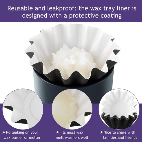 Boao Wax Melt Liners - Reusable Wax Warmer Containers, Leakproof Cups for Scented Candle (White, 25 Pieces)