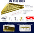 iReef way 14" Corner Shower Shelf for Inside Shower - Adhesive/Stick/Drill/No Drill - Floating Strong Gold Corner