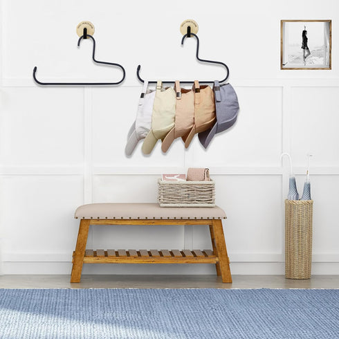 Hat Rack - 2 Pack Metal Organizer for Baseball Caps, Holds up to 20 Caps, Slip-Resistant Hat Hangers for Closet