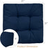 Set 2 4 Inch 21"X21" 2 Pack Giantex of Tufted Patio Cushions, Thick Outdoor Chair Pads, Waterproof and High Elasticity