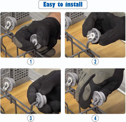 8 Packs Dishwasher Wheels Lower Rack 165314 Fit for Bosch, Replaces Dish Rack Part Number 420198 AP2802428 PS3439123